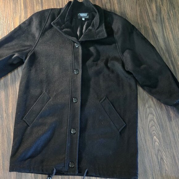 PORTRAIT Black Mid-Length Warm Winter Coat/Fully Lined SIZE 8 - Picture 1 of 5